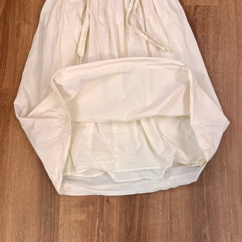 Sofie the Label Ivory Ballon Bow Cotton Midi Dress Sz M - Picture 11 of 14